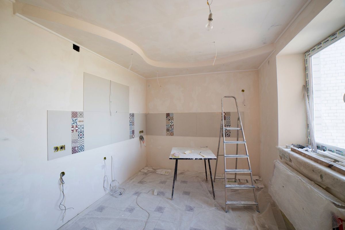 Kitchen mid-renovation